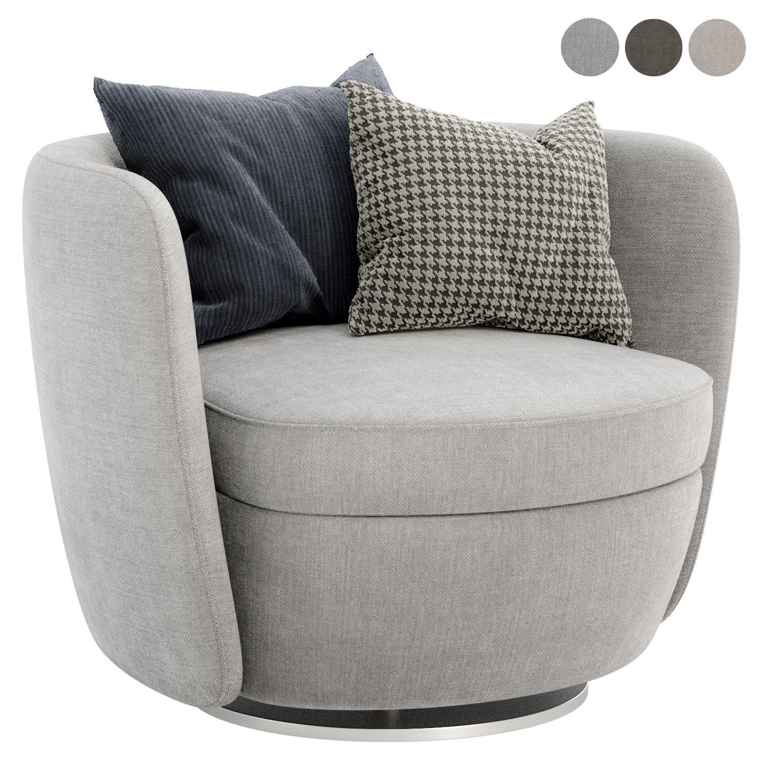 Bellagio swivel armchair 3D model_2