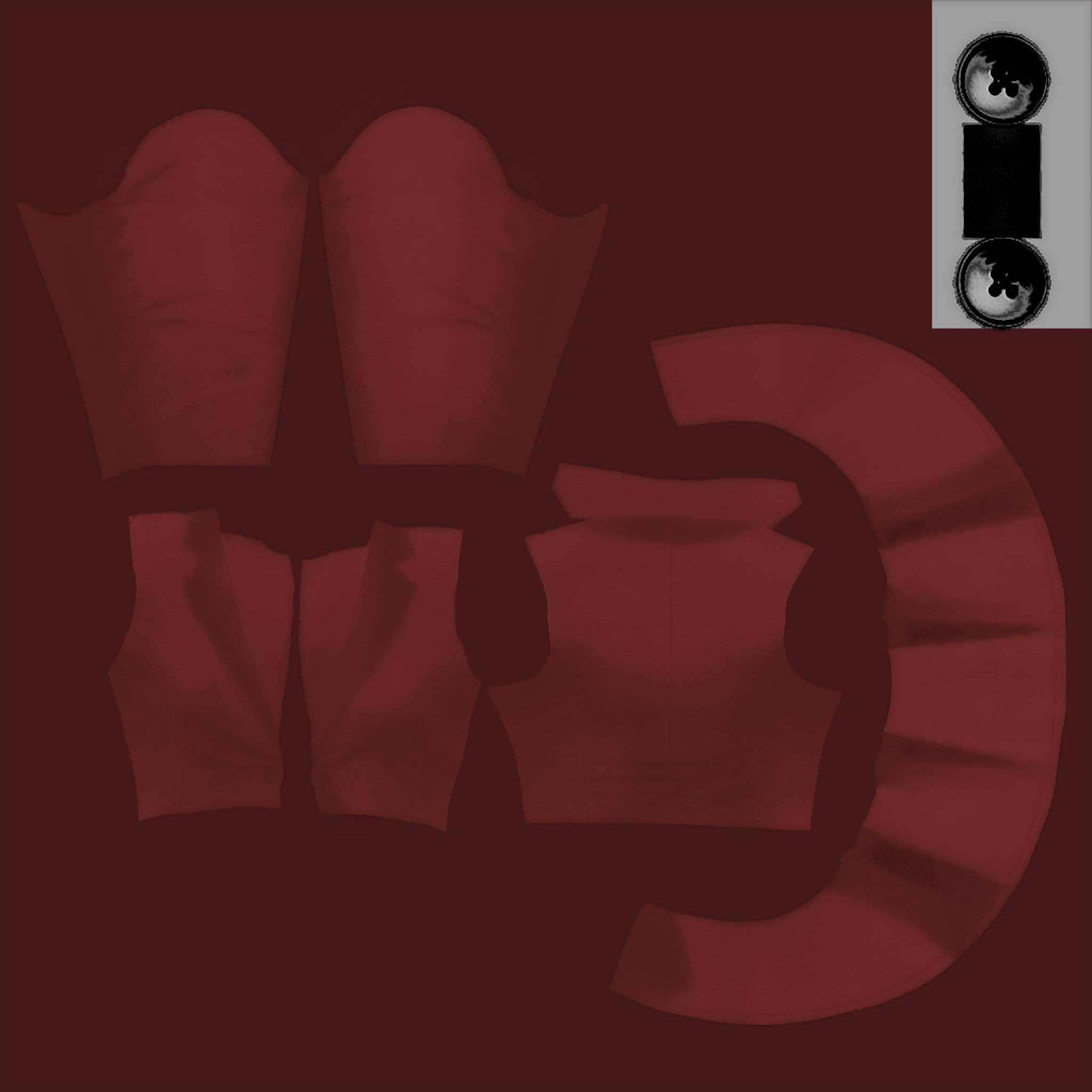 Ladies Peplum Style Jacket Low-poly 3D model_12