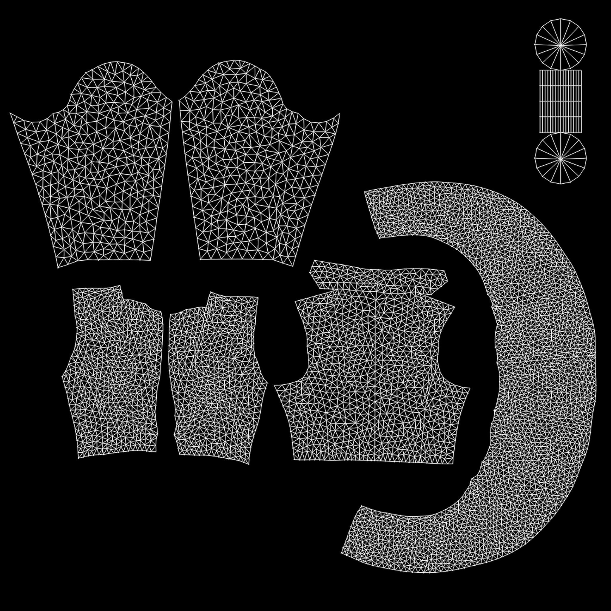 Ladies Peplum Style Jacket Low-poly 3D model_18