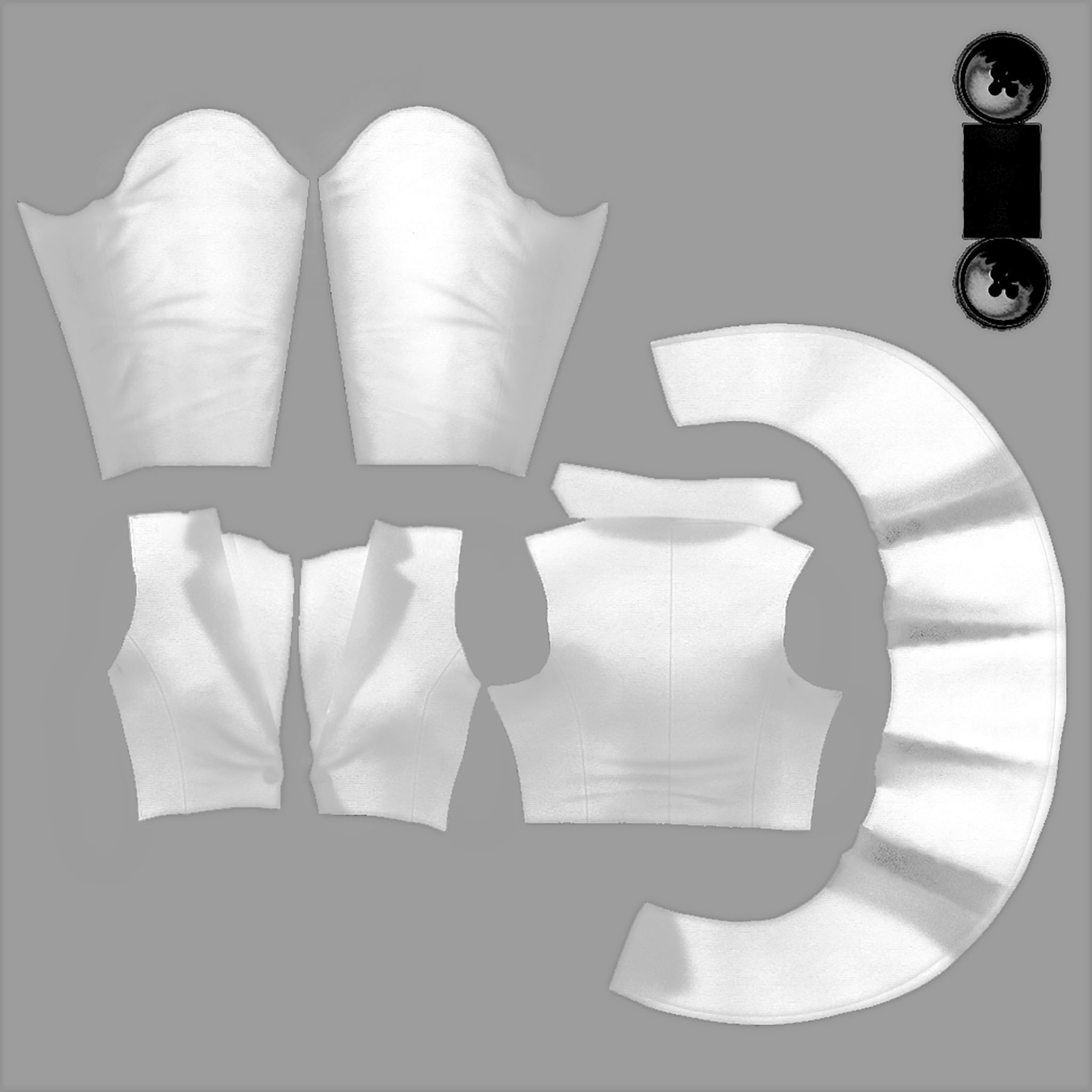 Ladies Peplum Style Jacket Low-poly 3D model_13