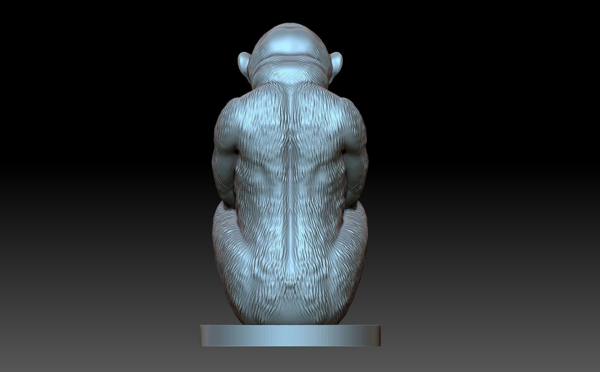 Monkey figurine 3D print model_4