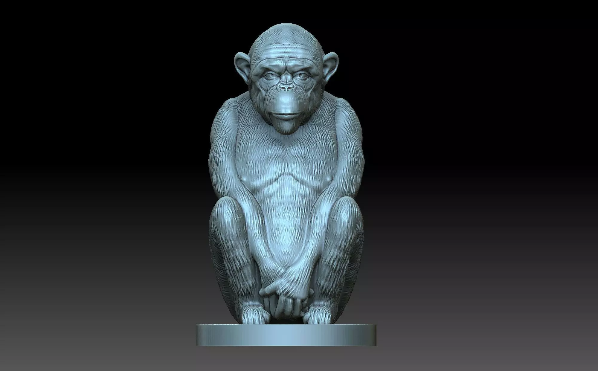 Monkey figurine 3D print model_0
