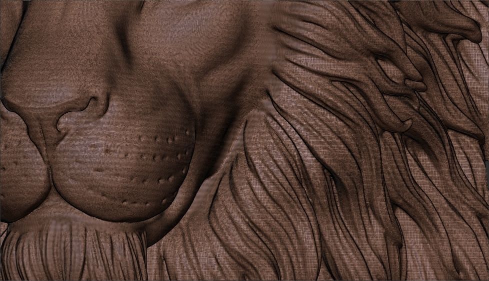 lion head pendant 3D print model_7
