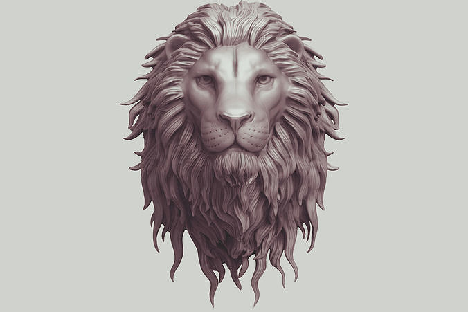 lion head pendant 3D print model