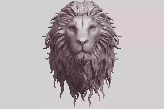 lion head pendant 3D print model