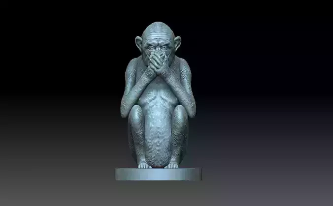 Monkey chimpanzee statue