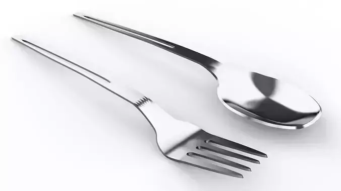 FORK AND SPOON Free 3D model