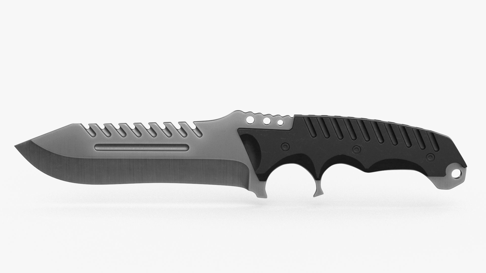 Combat Tactical Knife v1 Low-poly 3D model_2