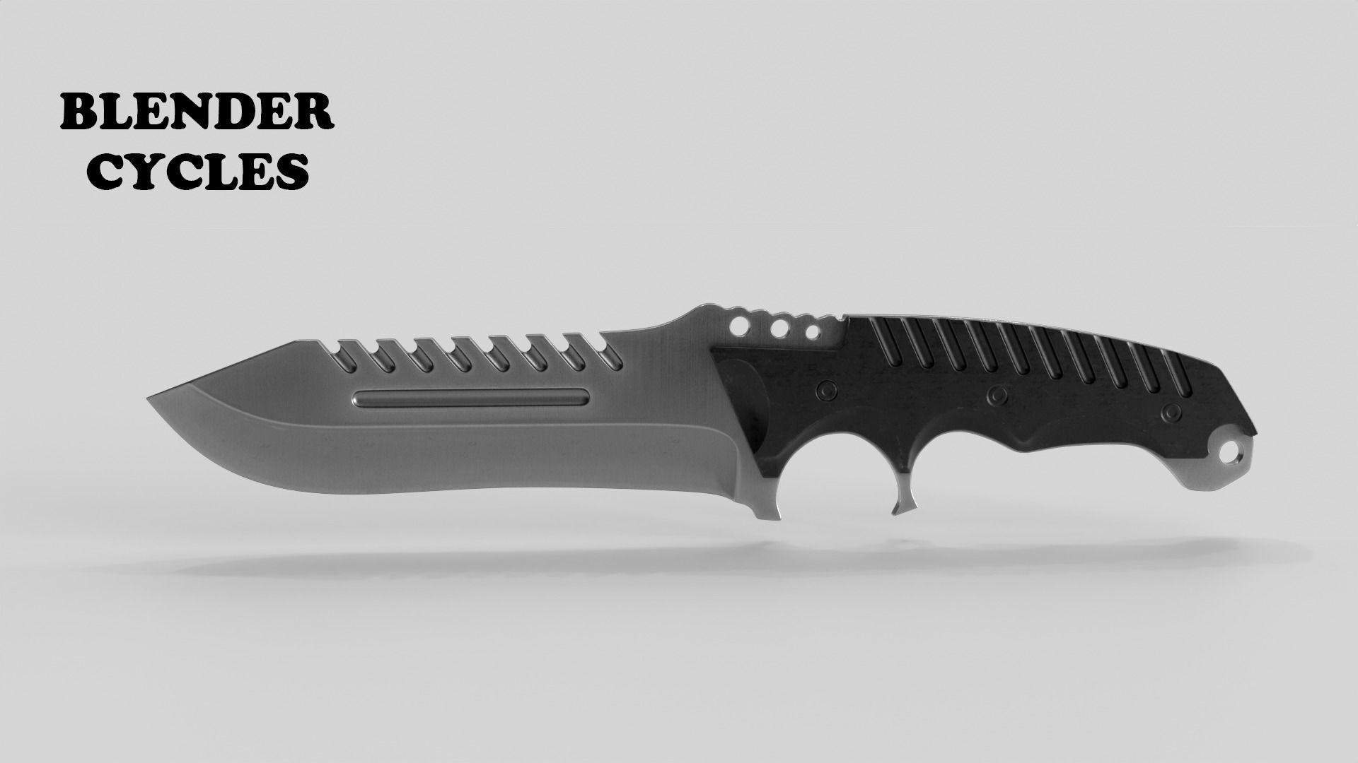 Combat Tactical Knife v1 Low-poly 3D model_12