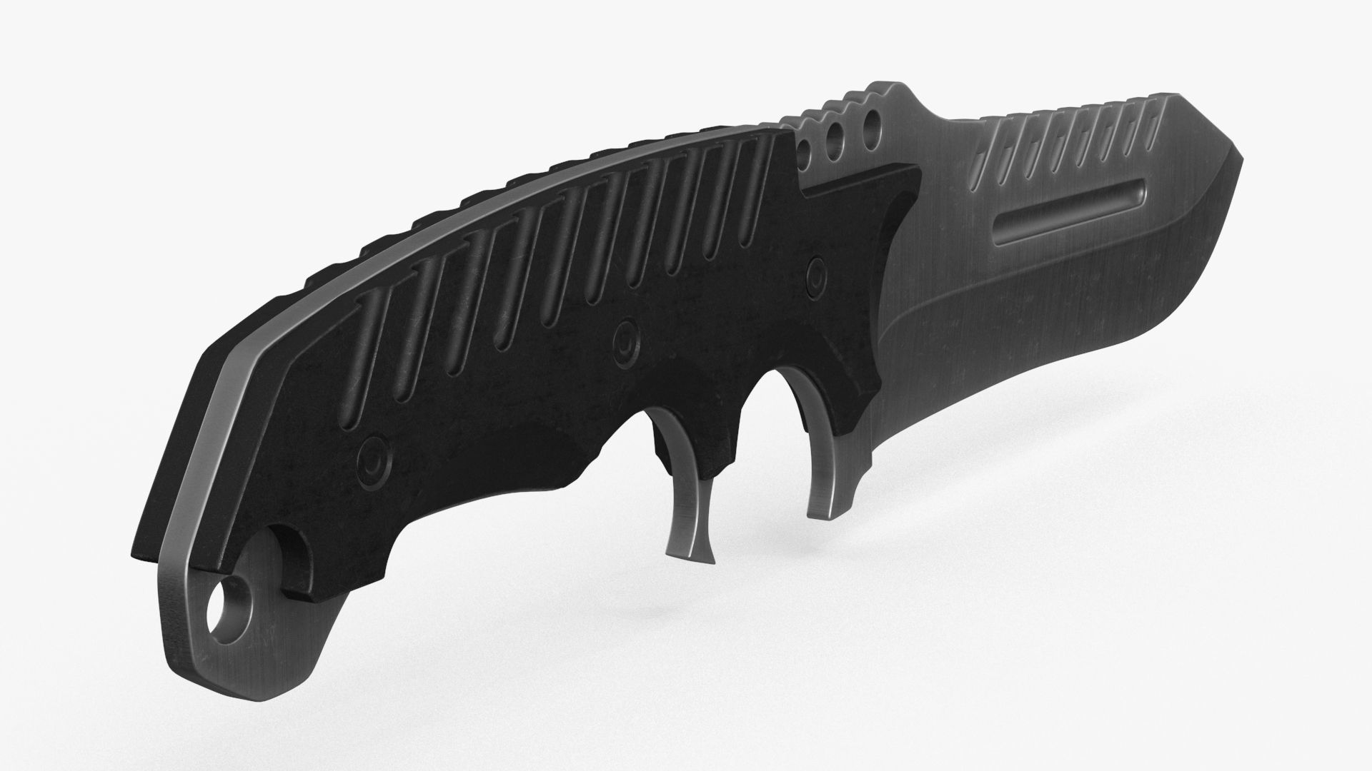 Combat Tactical Knife v1 Low-poly 3D model_5