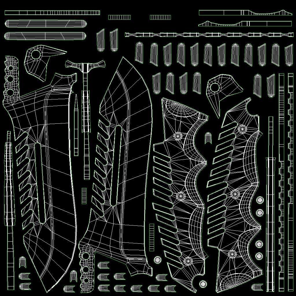 Combat Tactical Knife v1 Low-poly 3D model_13