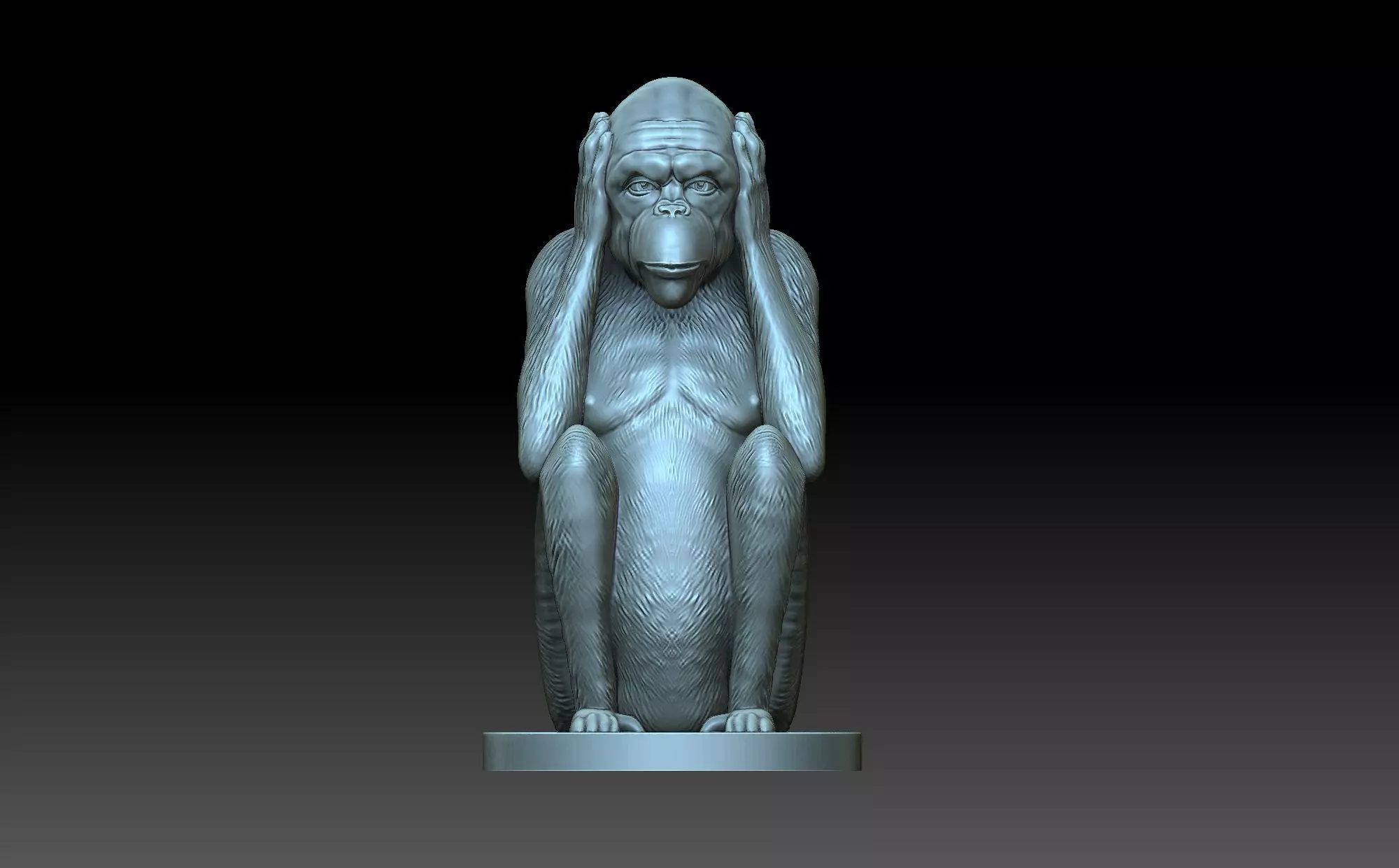 Monkey don t hear 3D print model