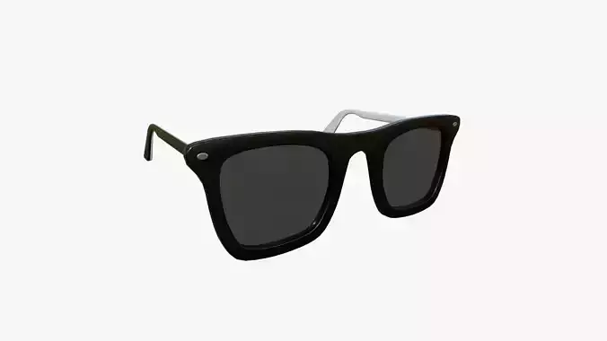 Sunglass E07 Black - Character Design Fashion Low-poly 3D model