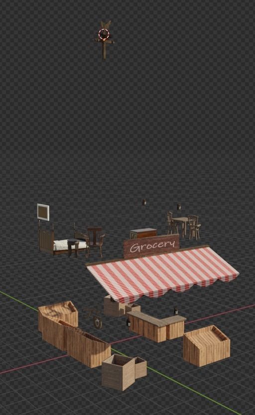 Enterable Grocery and Home Low-poly 3D model_4