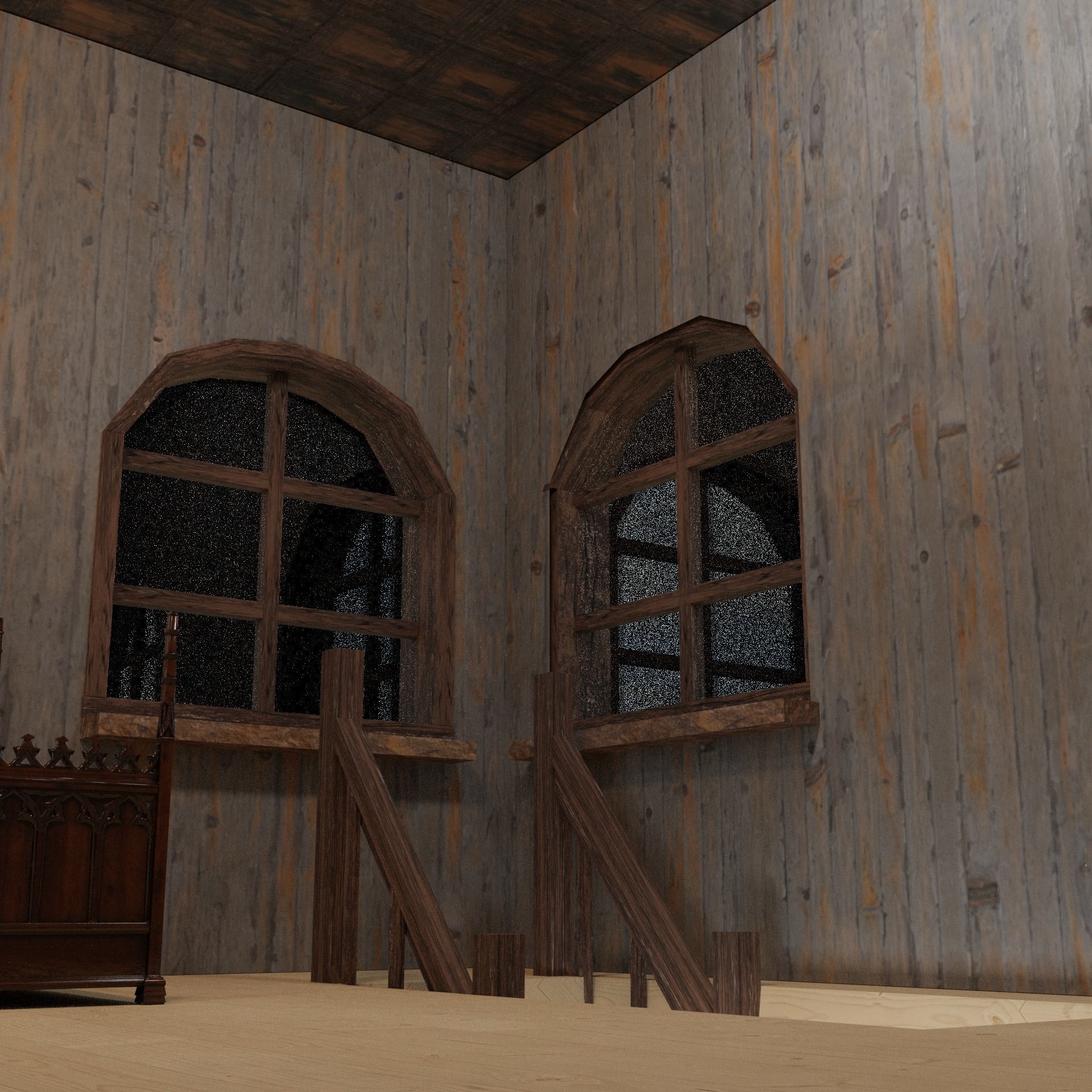 Enterable Grocery and Home Low-poly 3D model_8