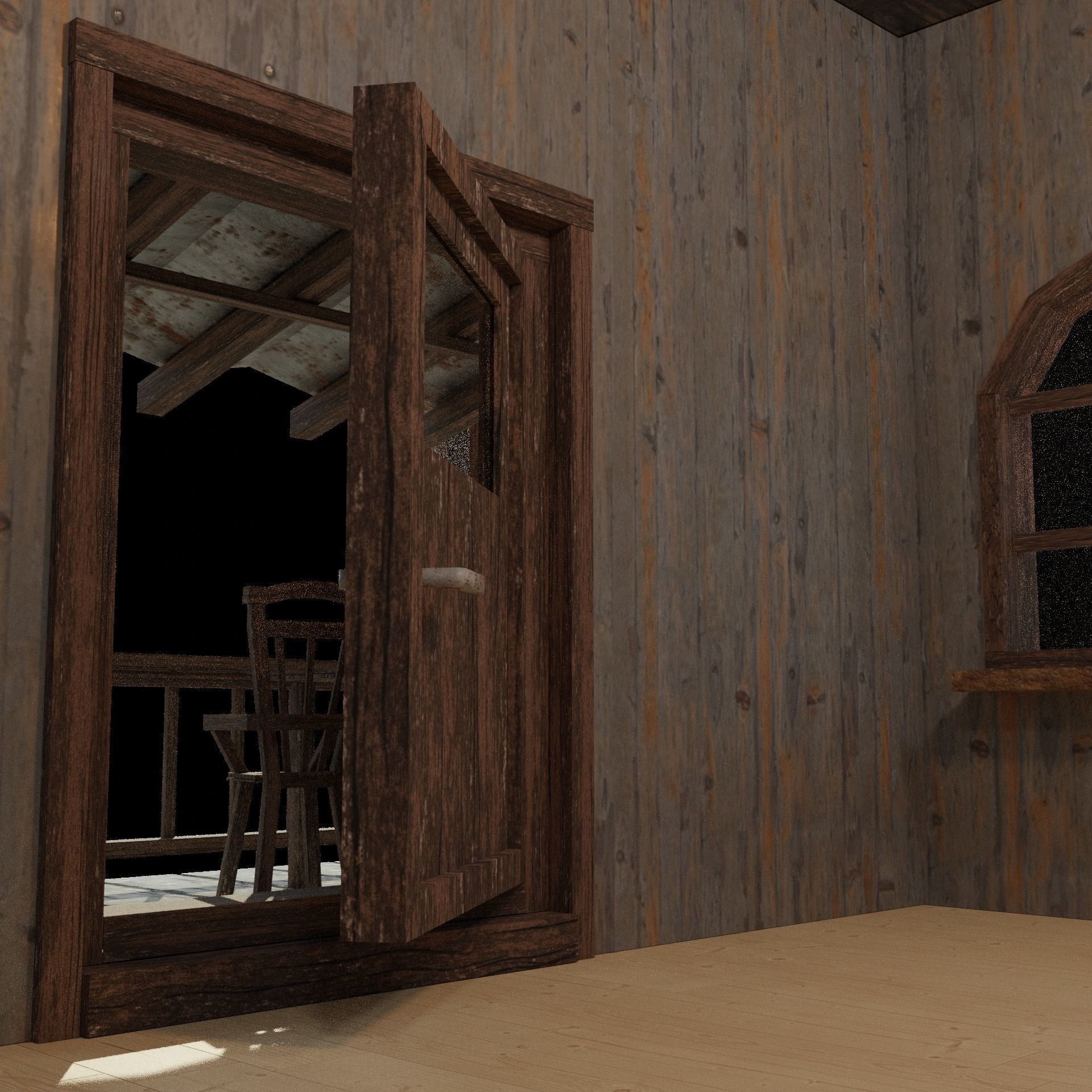 Enterable Grocery and Home Low-poly 3D model_9