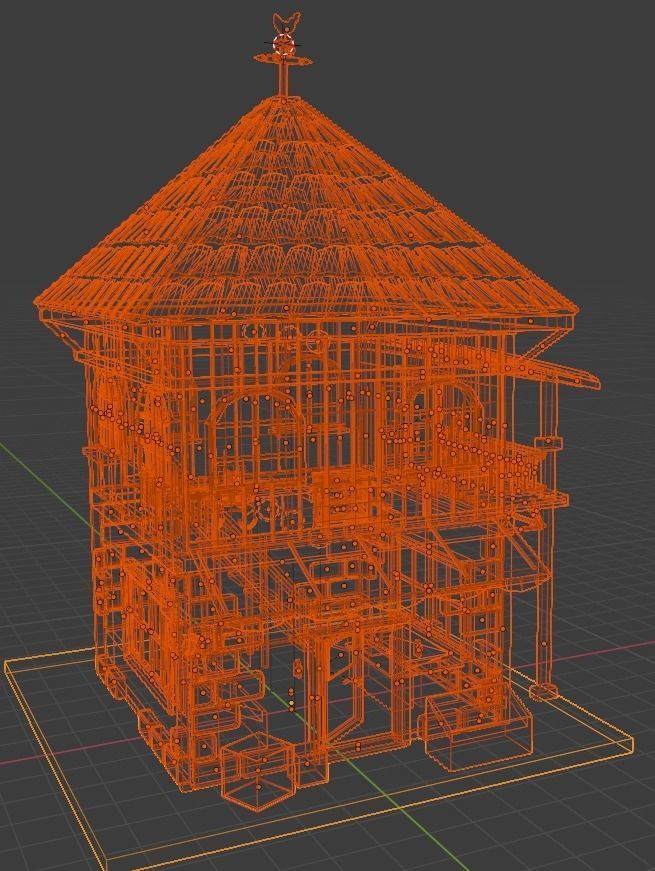 Enterable Grocery and Home Low-poly 3D model_12