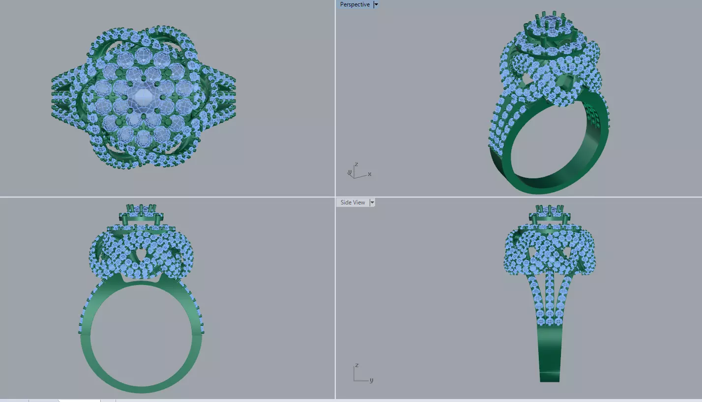 diamond ring 3D print model_0