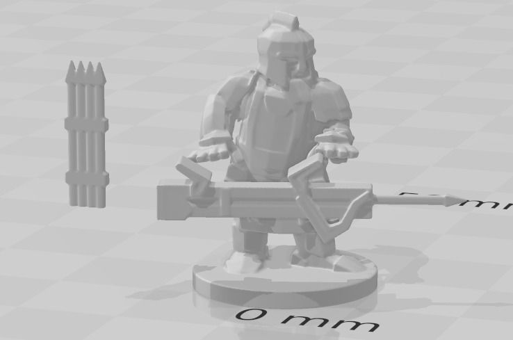 dwarf bolt shooters and scorpion repeating Ballista 28mm 3D print model_3