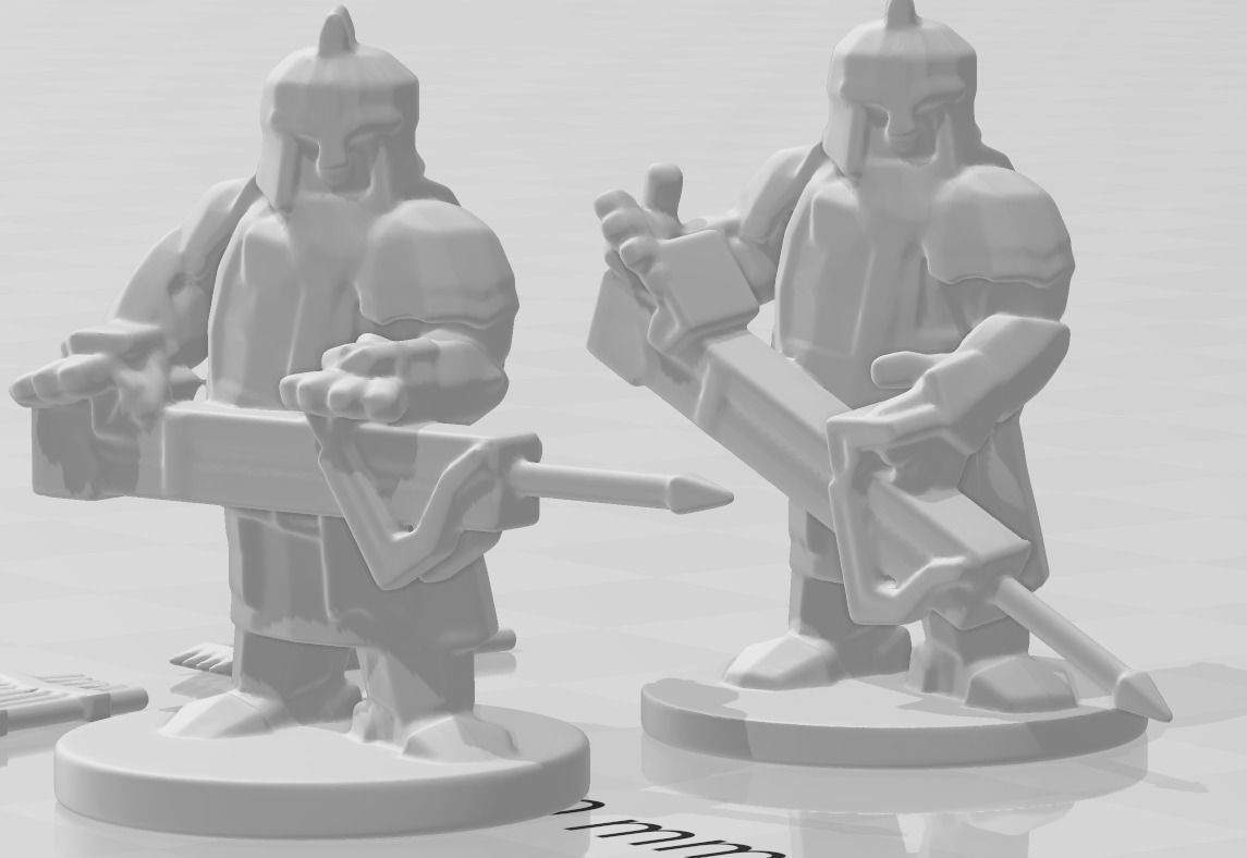 dwarf bolt shooters and scorpion repeating Ballista 28mm 3D print model_1