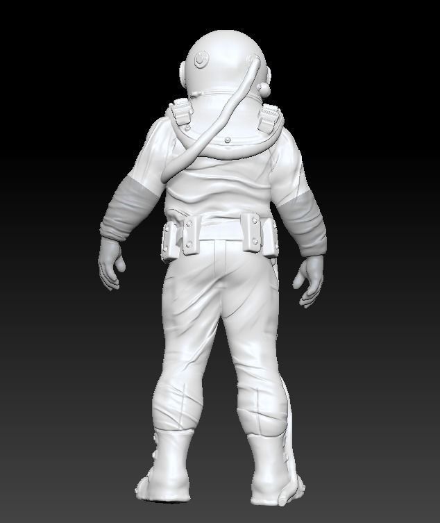 NEW Mark V Diver 3d Print Ready  Just Added Dive Bag 3D print model_3