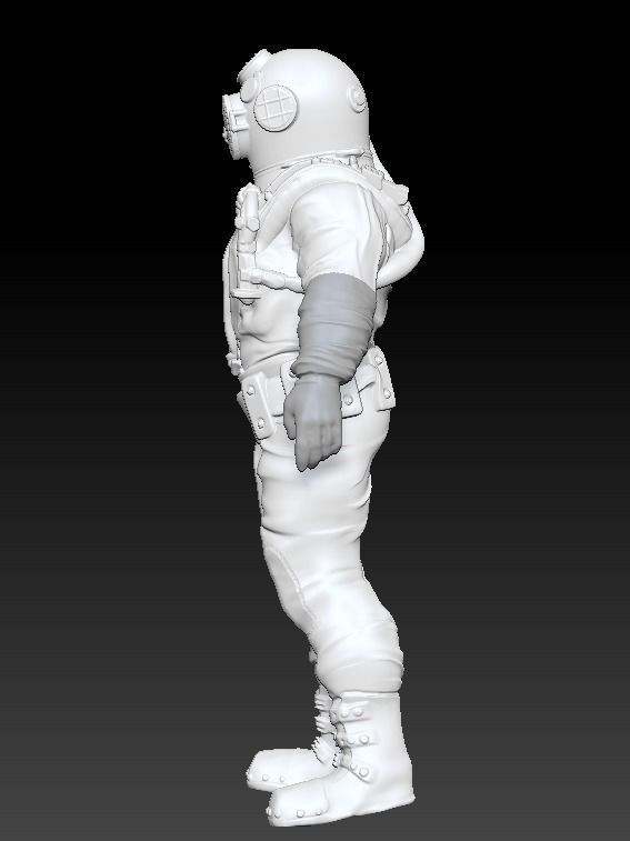 NEW Mark V Diver 3d Print Ready  Just Added Dive Bag 3D print model_2