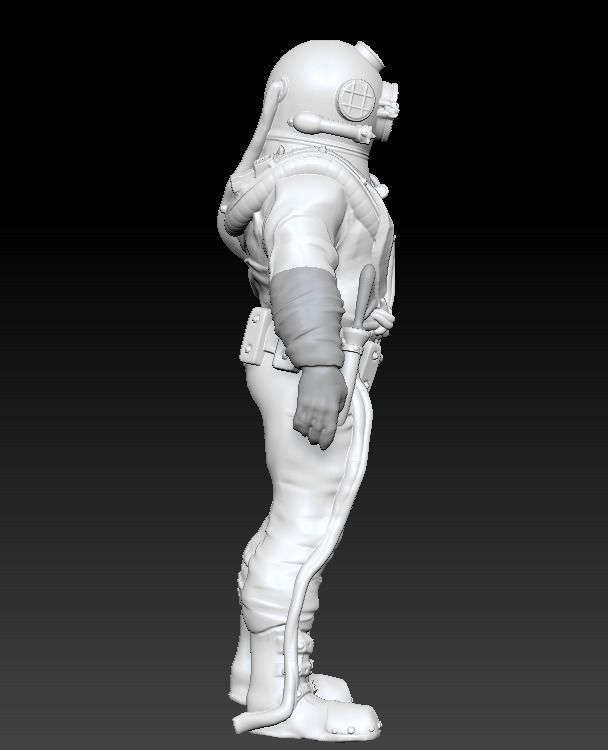 NEW Mark V Diver 3d Print Ready  Just Added Dive Bag 3D print model_4