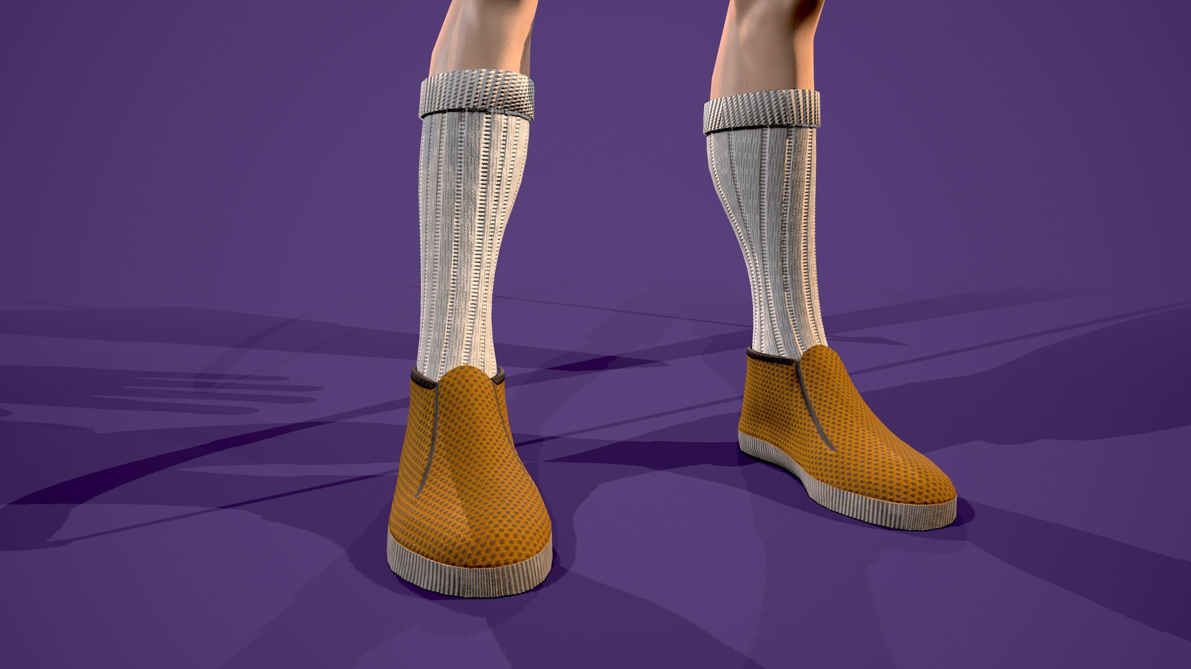 Archer boy with bow and arrow Low-poly 3D model_10