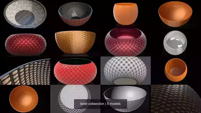 bowl colleection 3D Model Collection