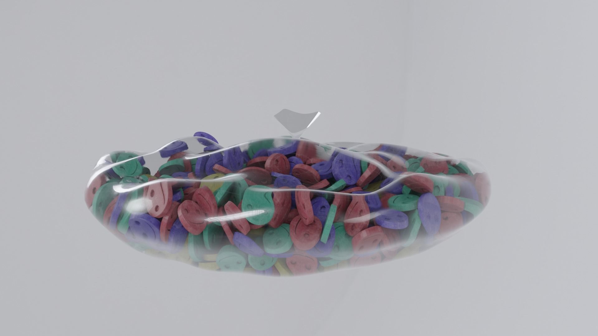 Large Ecstasy Bag  Low-poly 3D model_3