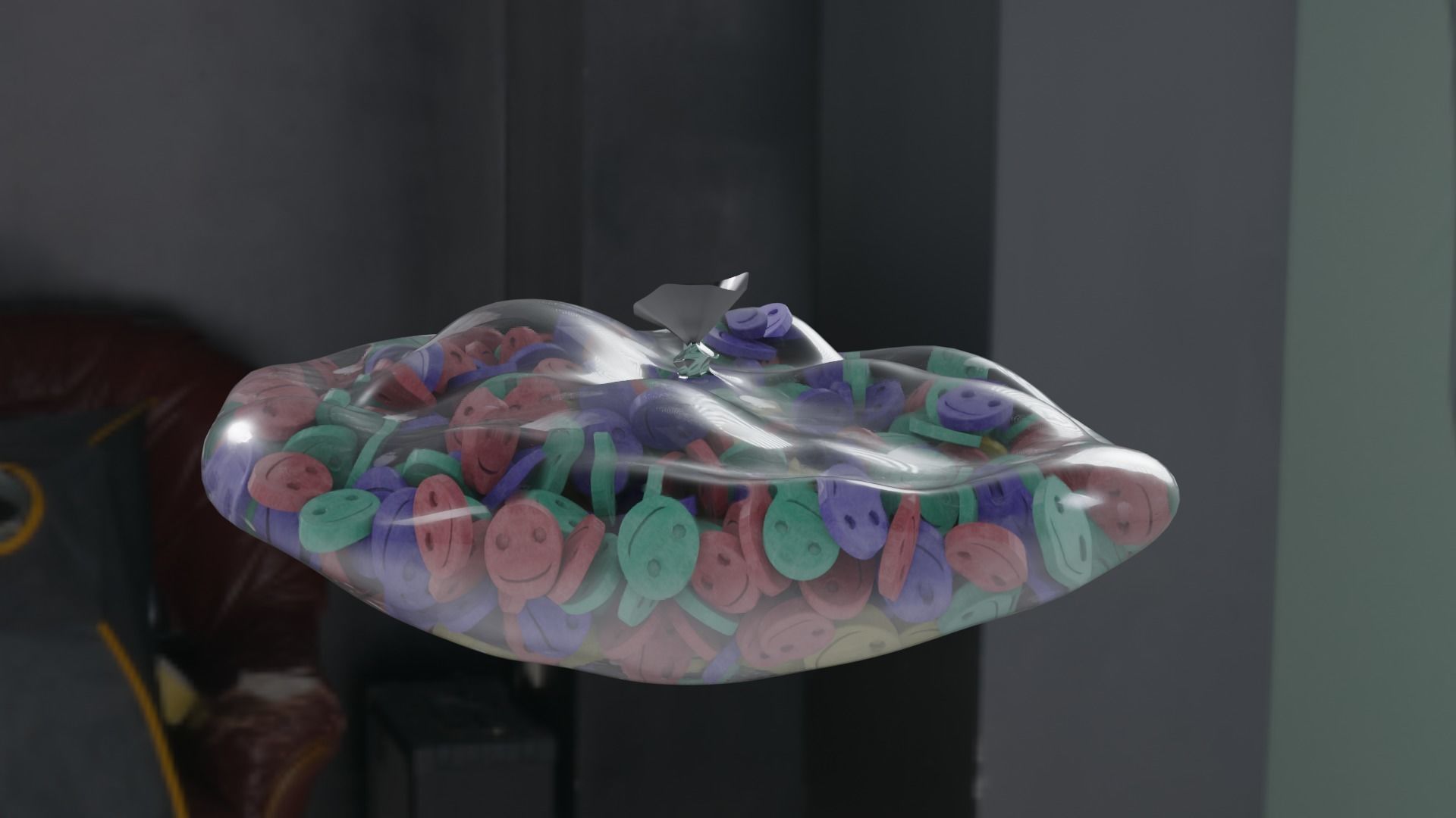 Large Ecstasy Bag  Low-poly 3D model_2