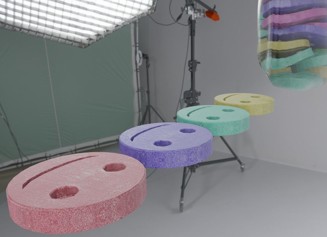 Large Ecstasy Bag  Low-poly 3D model_8