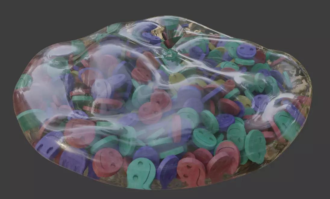 Large Ecstasy Bag  Low-poly 3D model_0