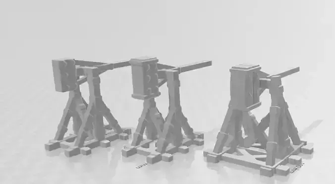 bricole Mangonel Traction Trebuchet medieval artillery 28mm  3D print model