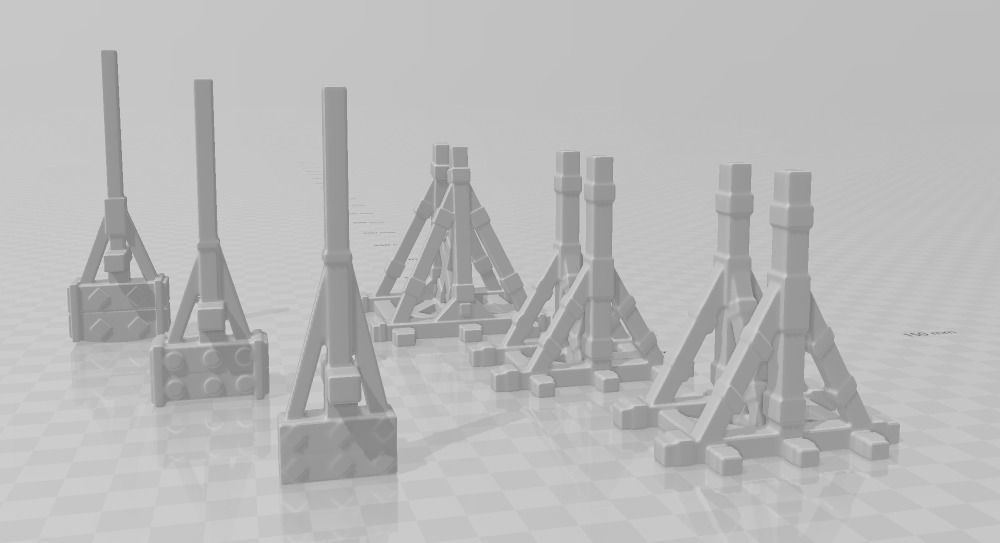 bricole Mangonel Traction Trebuchet medieval artillery 28mm  3D print model_1
