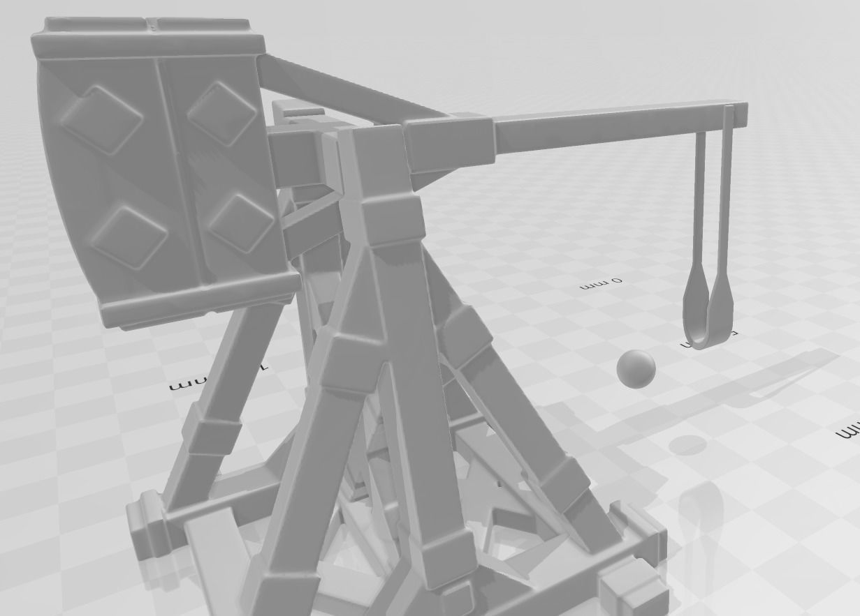 bricole Mangonel Traction Trebuchet medieval artillery 28mm  3D print model_4