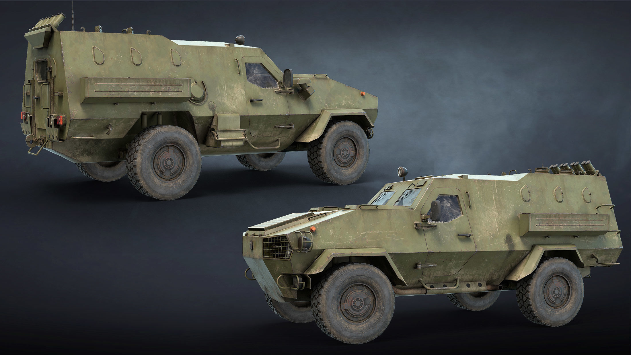 Dozor-B Ukrainian APC Low-poly 3D model_8