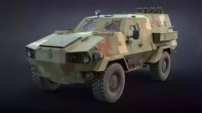 Dozor-B Ukrainian APC Low-poly 3D model