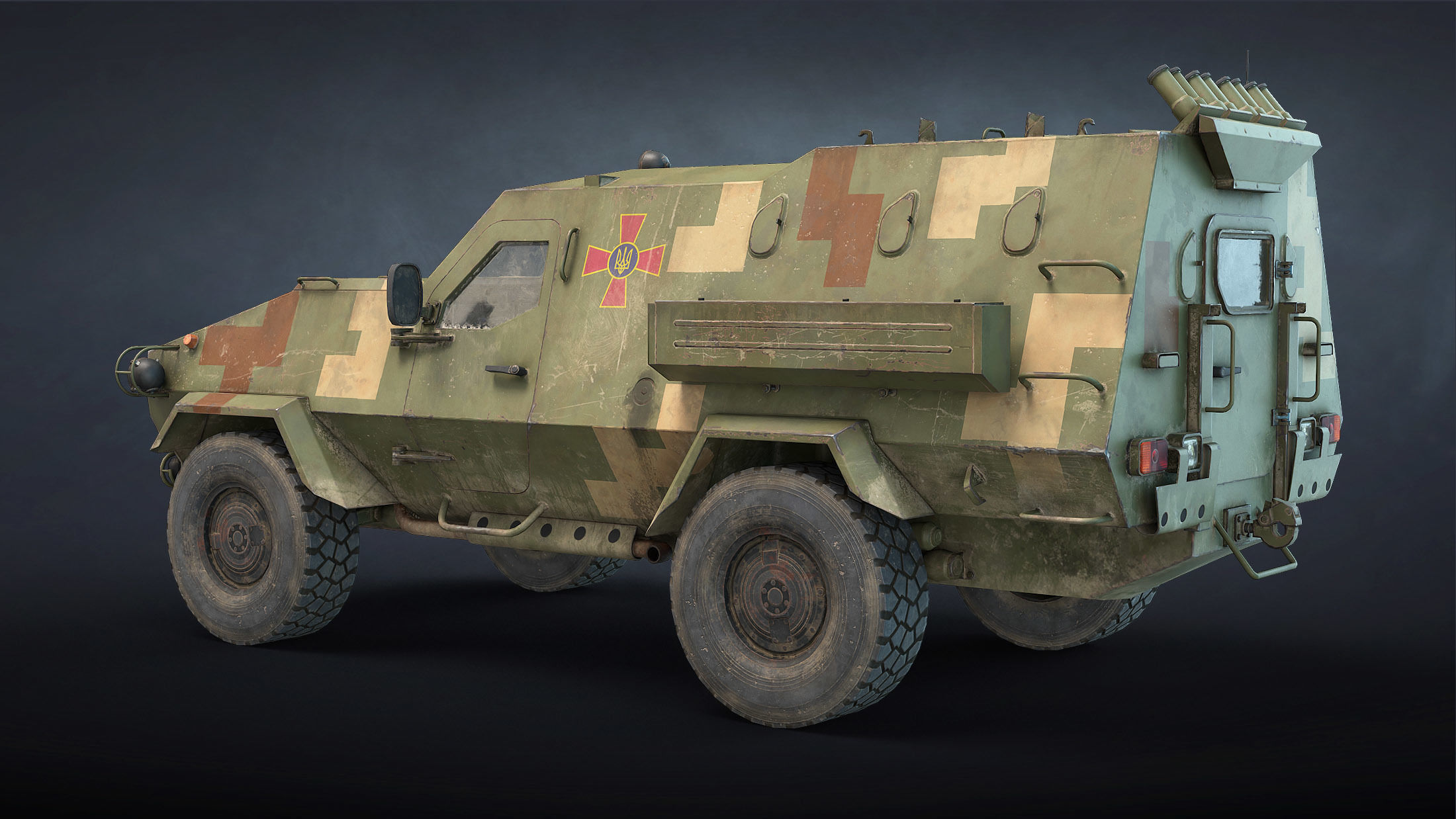 Dozor-B Ukrainian APC Low-poly 3D model_3