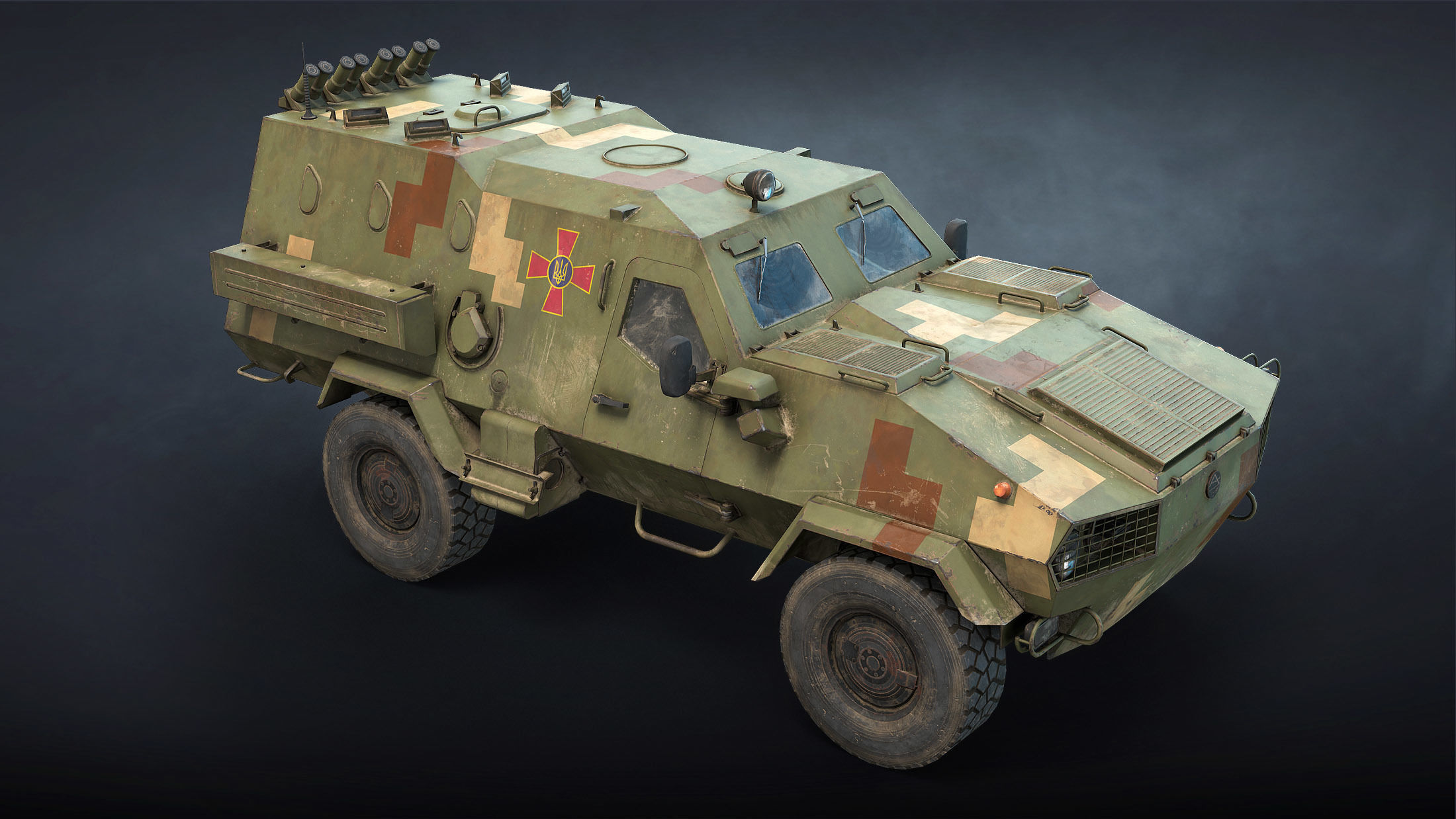 Dozor-B Ukrainian APC Low-poly 3D model_6
