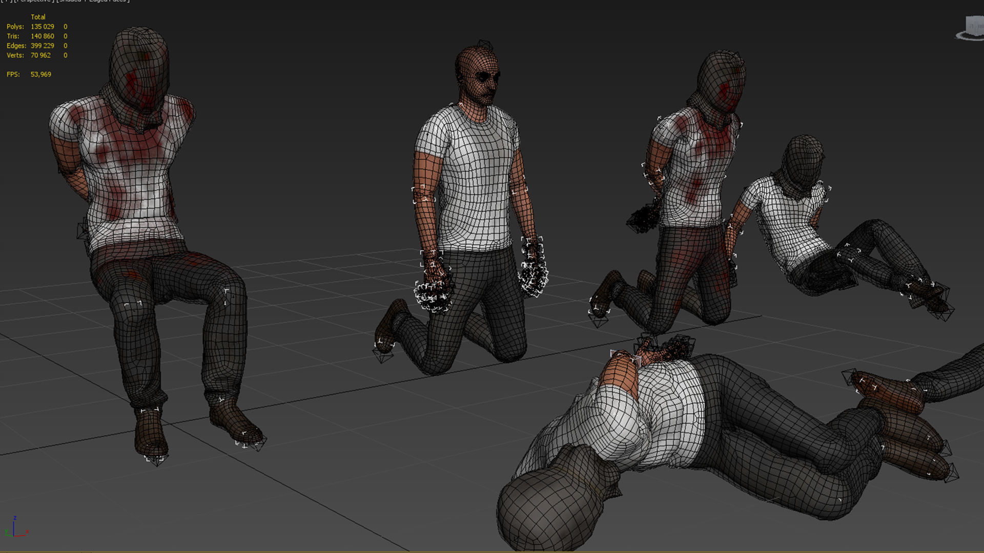 Hostage Prisoner asset with idle Animations Low-poly 3D model_10