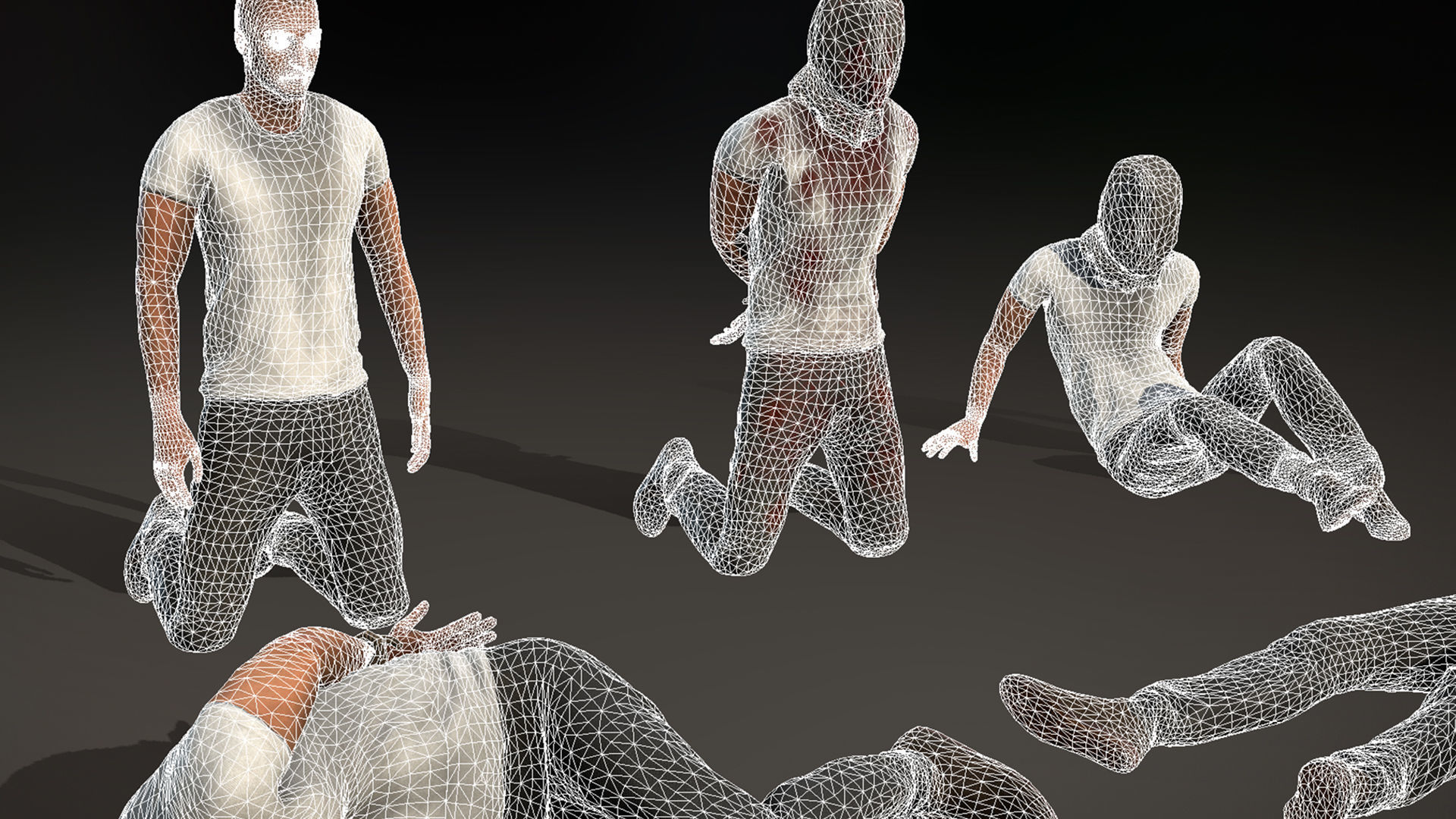 Hostage Prisoner asset with idle Animations Low-poly 3D model_9