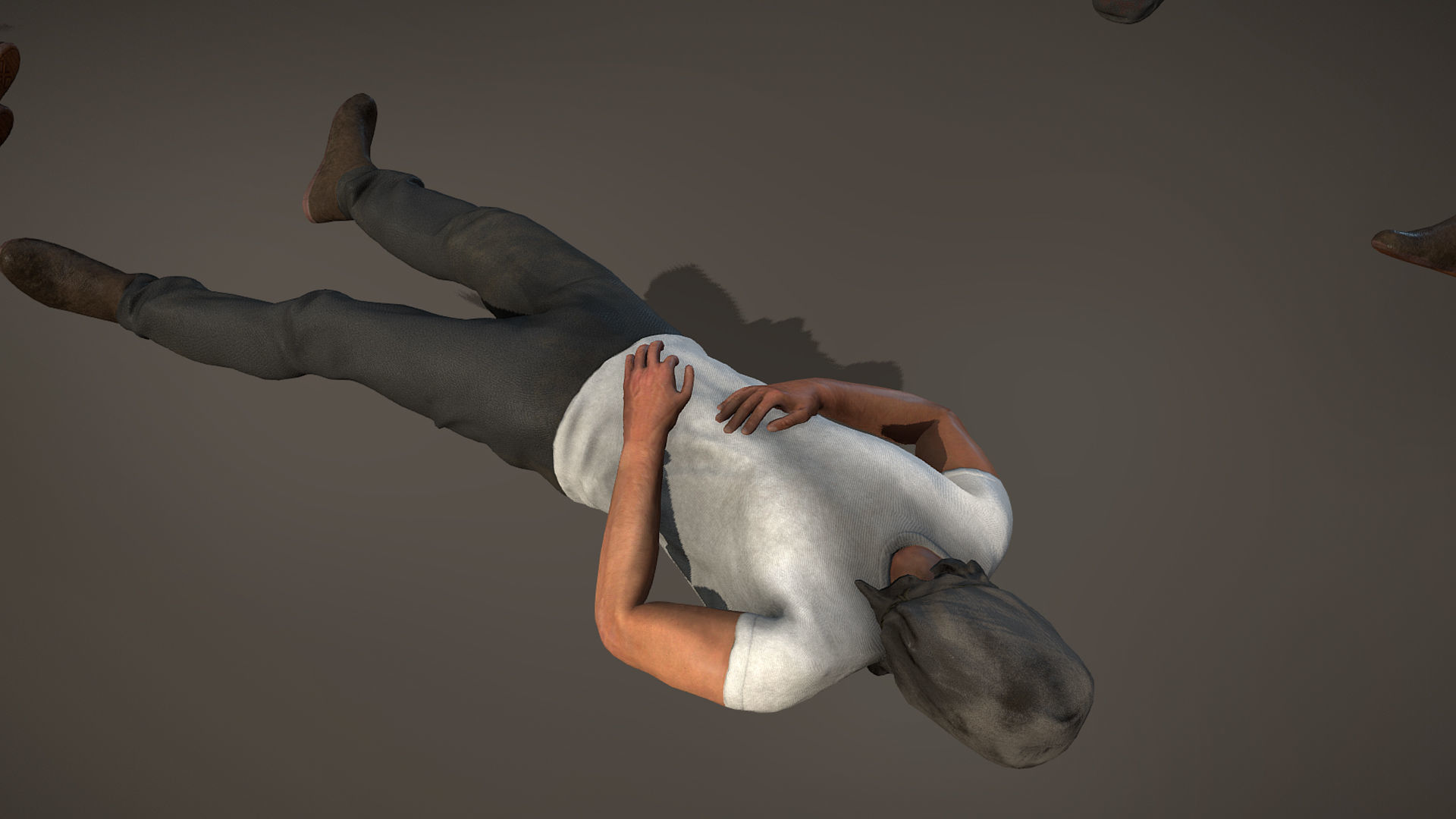 Hostage Prisoner asset with idle Animations Low-poly 3D model_6