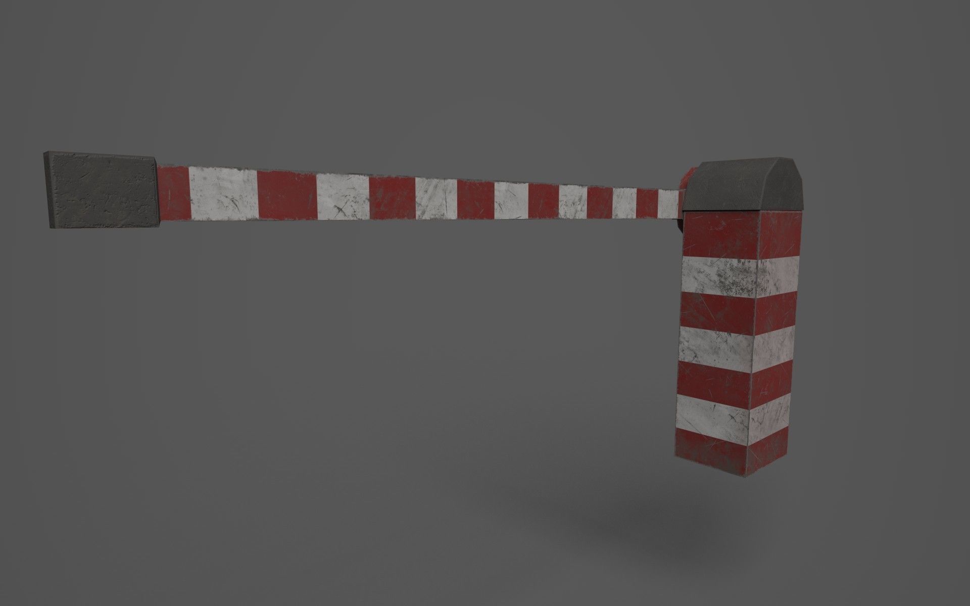 Barriers pole Low-poly 3D model_12