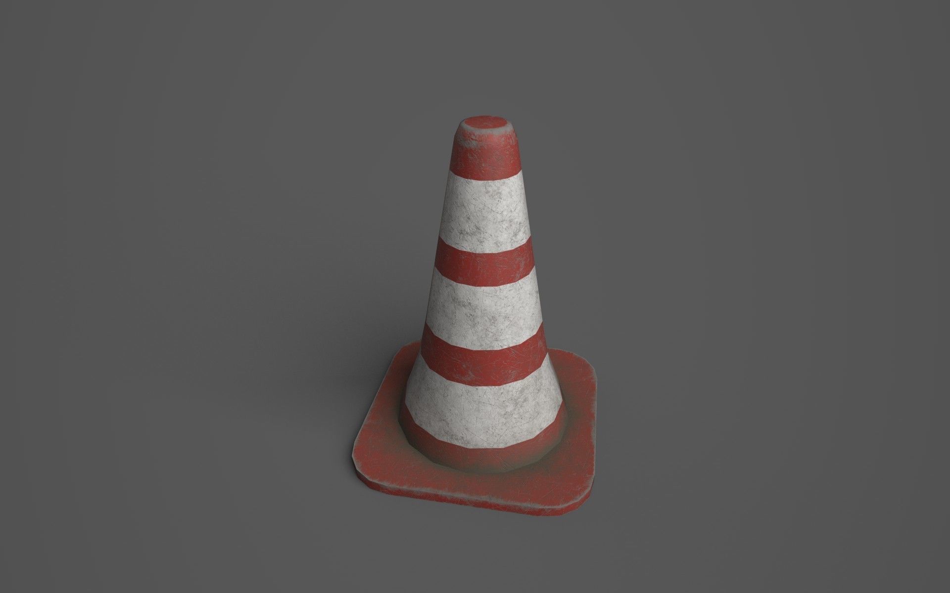 Barriers pole Low-poly 3D model_6