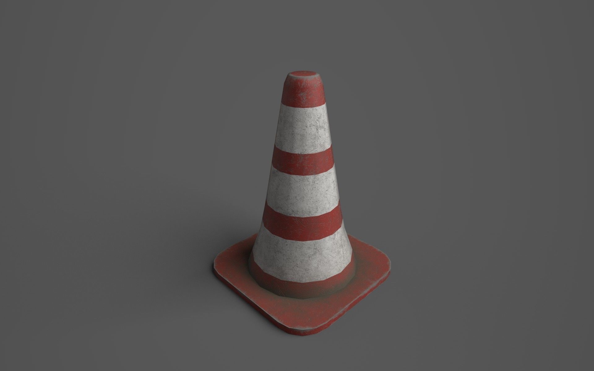 Barriers pole Low-poly 3D model_5