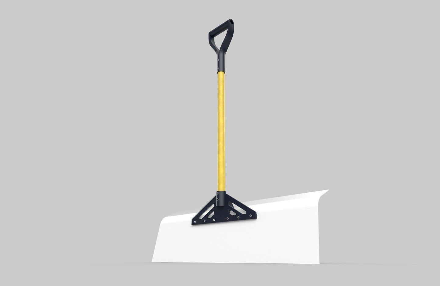 Snow Shovel 01 Low-poly 3D model_13