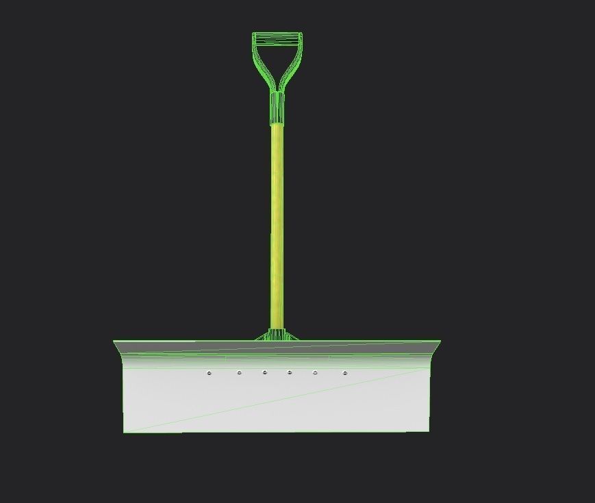 Snow Shovel 01 Low-poly 3D model_18