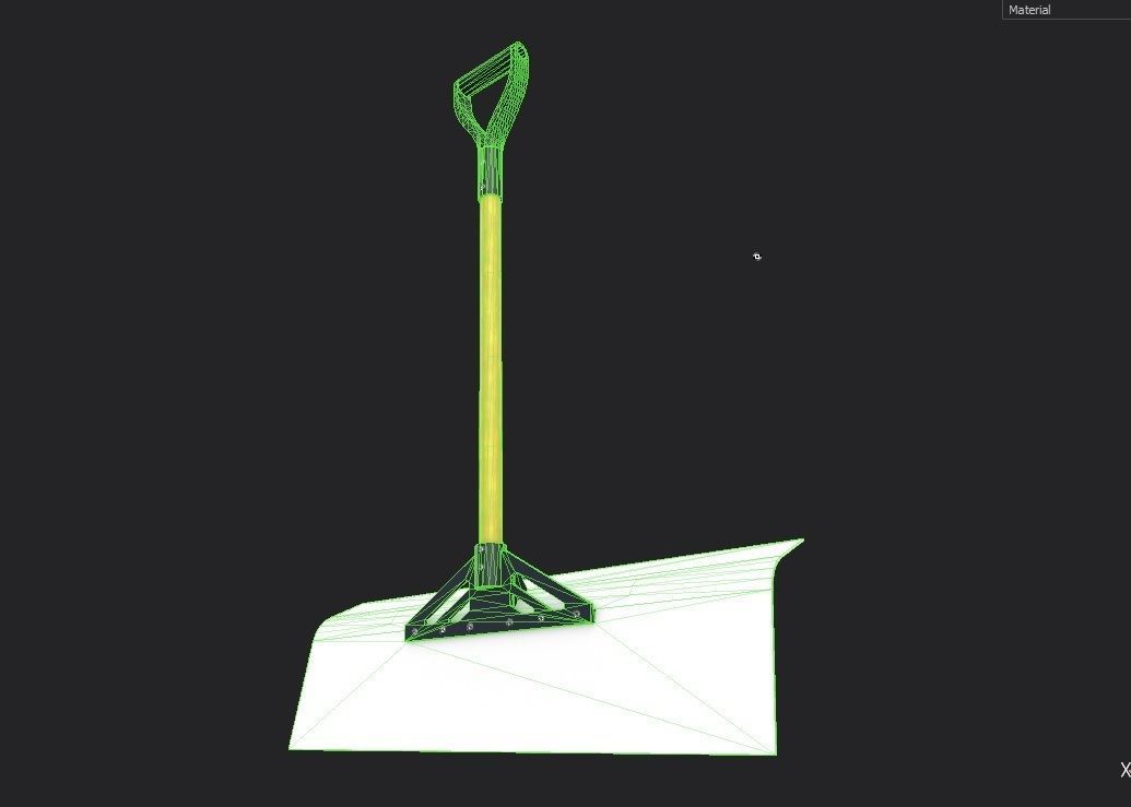 Snow Shovel 01 Low-poly 3D model_30
