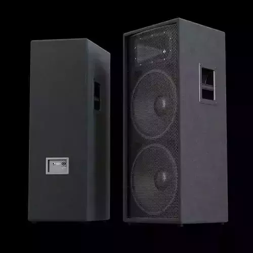 Black Dual Loudspeaker 3D model